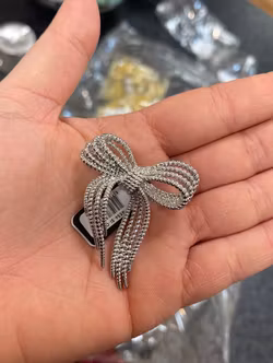 Brosch rosett silver