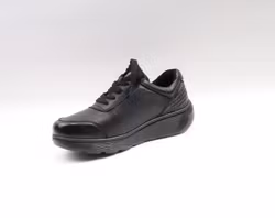 Svarta skinnskor med dragkedja