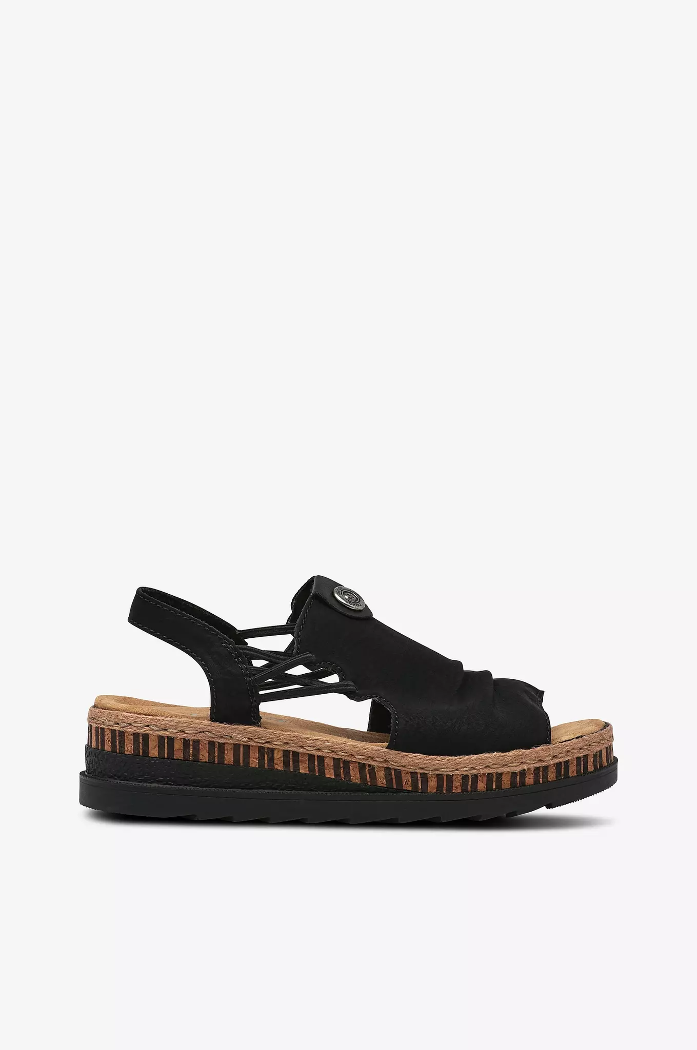 Svarta sandaler med kilklack