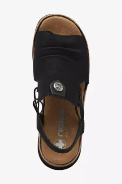 Svarta sandaler med kilklack