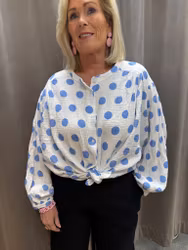 Dotty blus vit och blå