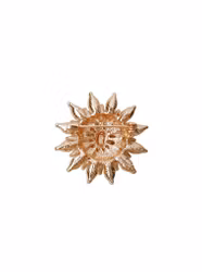 Snöflinga guldig brosch