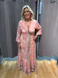 South Beach Kimono Klänning Rosa