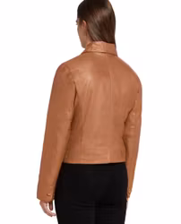 Thea Cognac Skinnjacka