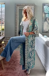 Bree Boho Kimono Mörk Turkos