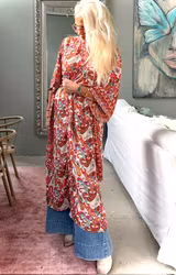 Bree Boho Kimono Rosa Paisley