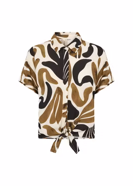 Mönstrad skjorta med blad