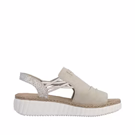 Cremefärgade sandaletter