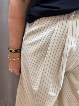 Randiga vida stretchiga byxor