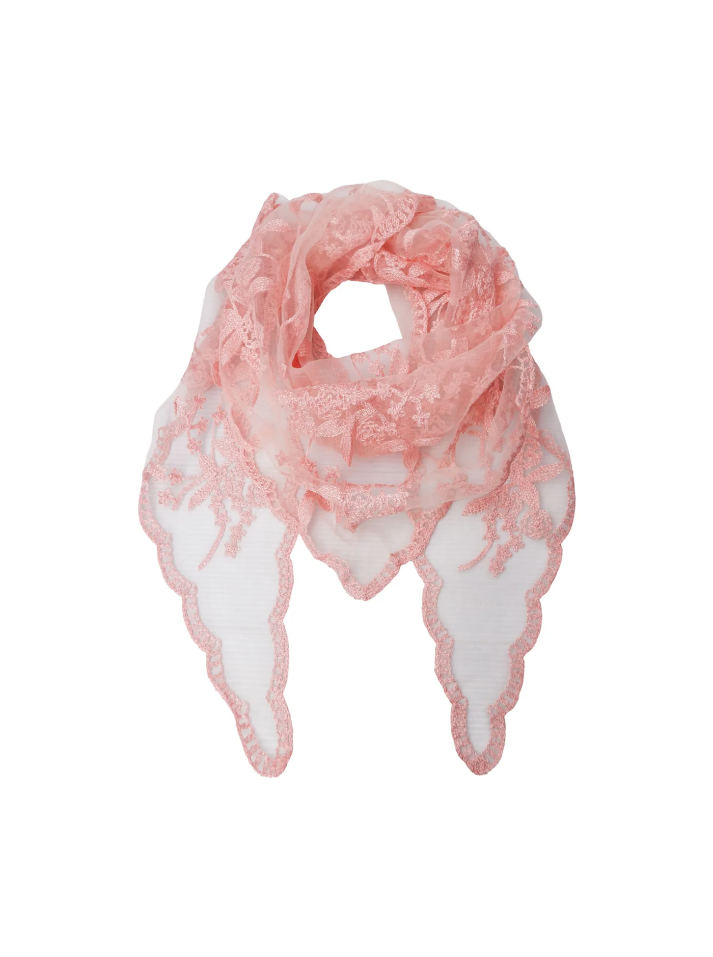 Triangelformad scarf i spets