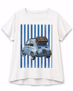 T-shirt bil med koffert blå - 13