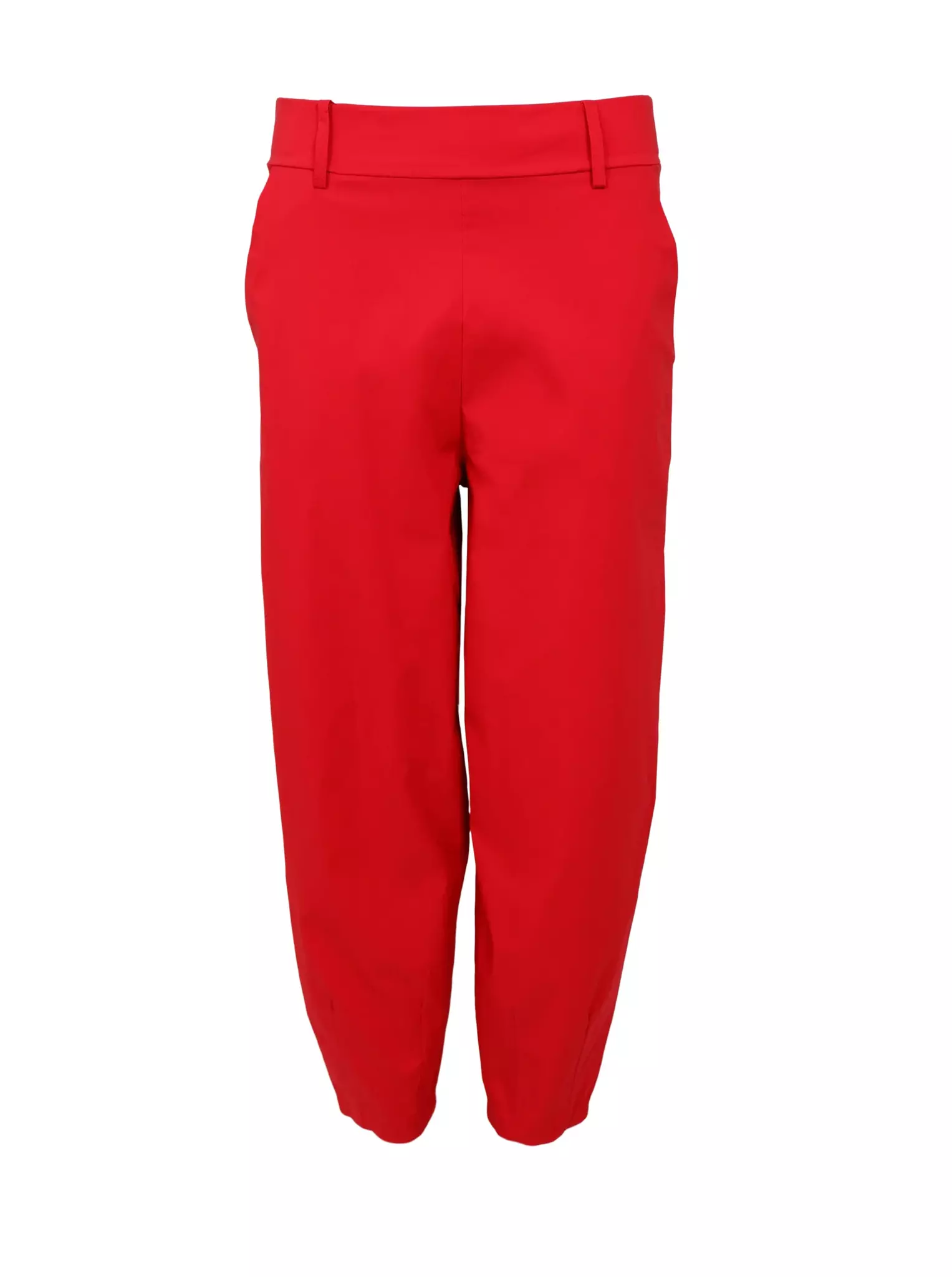 Röd barrel byxa i superstretch