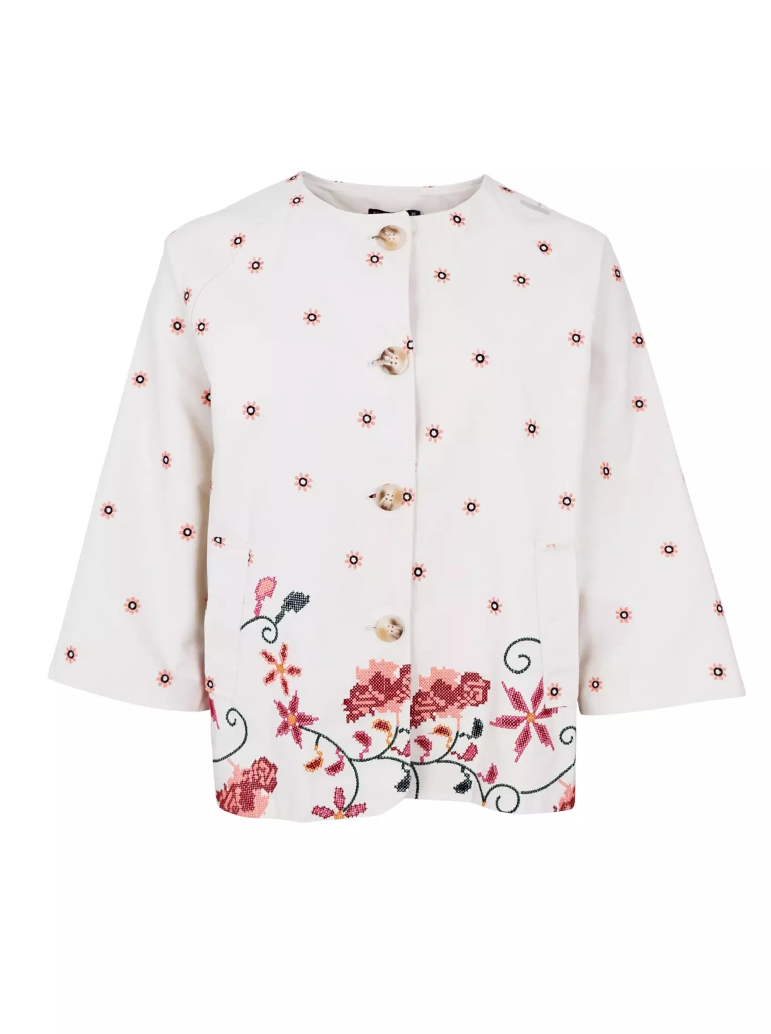 Off White jacka med broderimönster