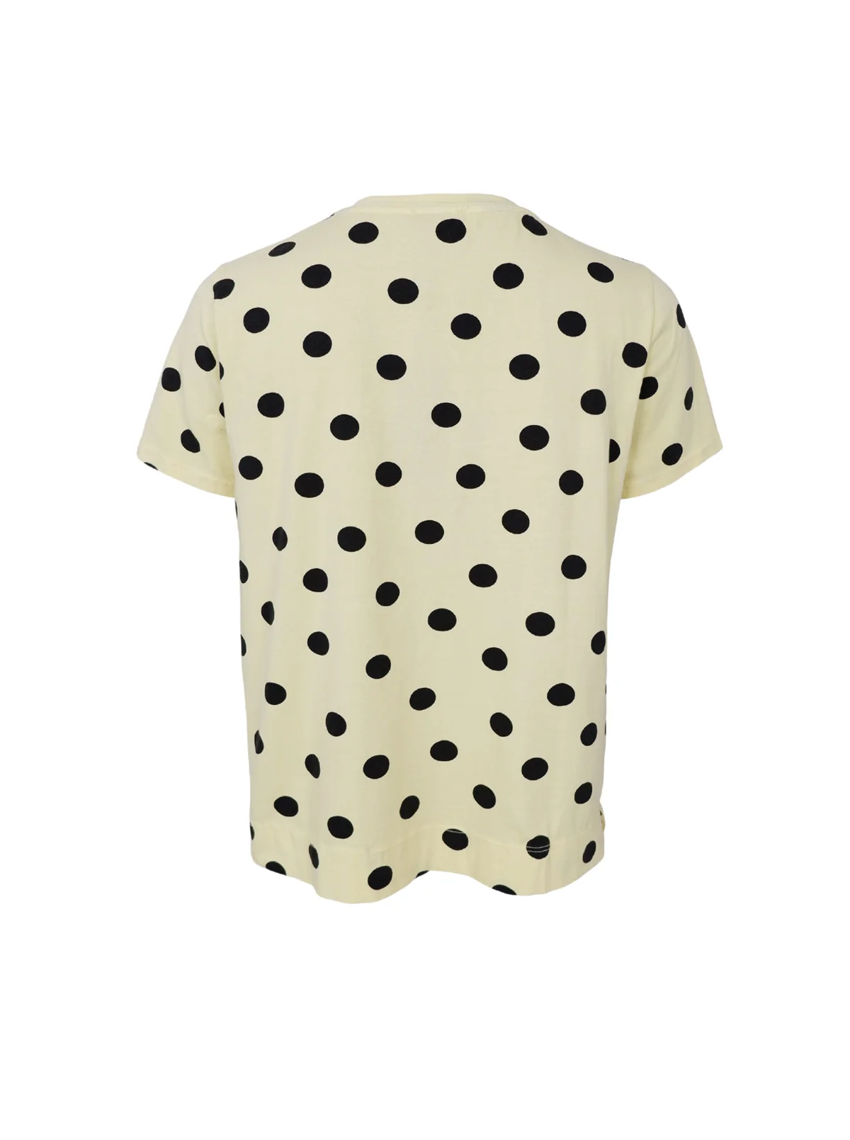 Smörgul T-shirt med svarta prickar