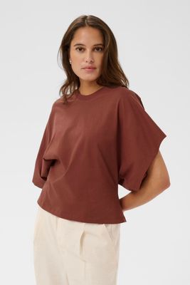 Rödbrun boxig t-shirt