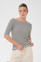 Marinblå randig topp