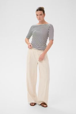 Marinblå randig topp