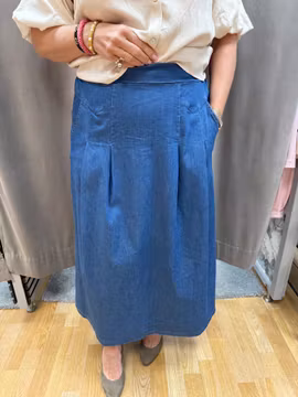 Jeanskjol med resår baktill