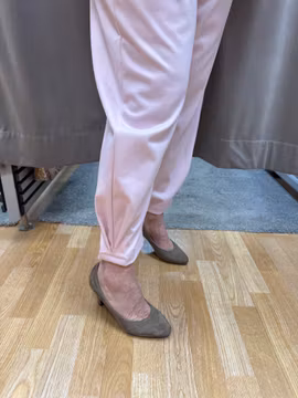 Ljusrosa mjuka barrel byxor