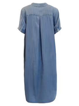 Jeansblå skjortklänning i tencel