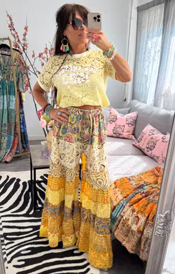 Patch Bohemisk Byxkjol Gul - Alla är unika