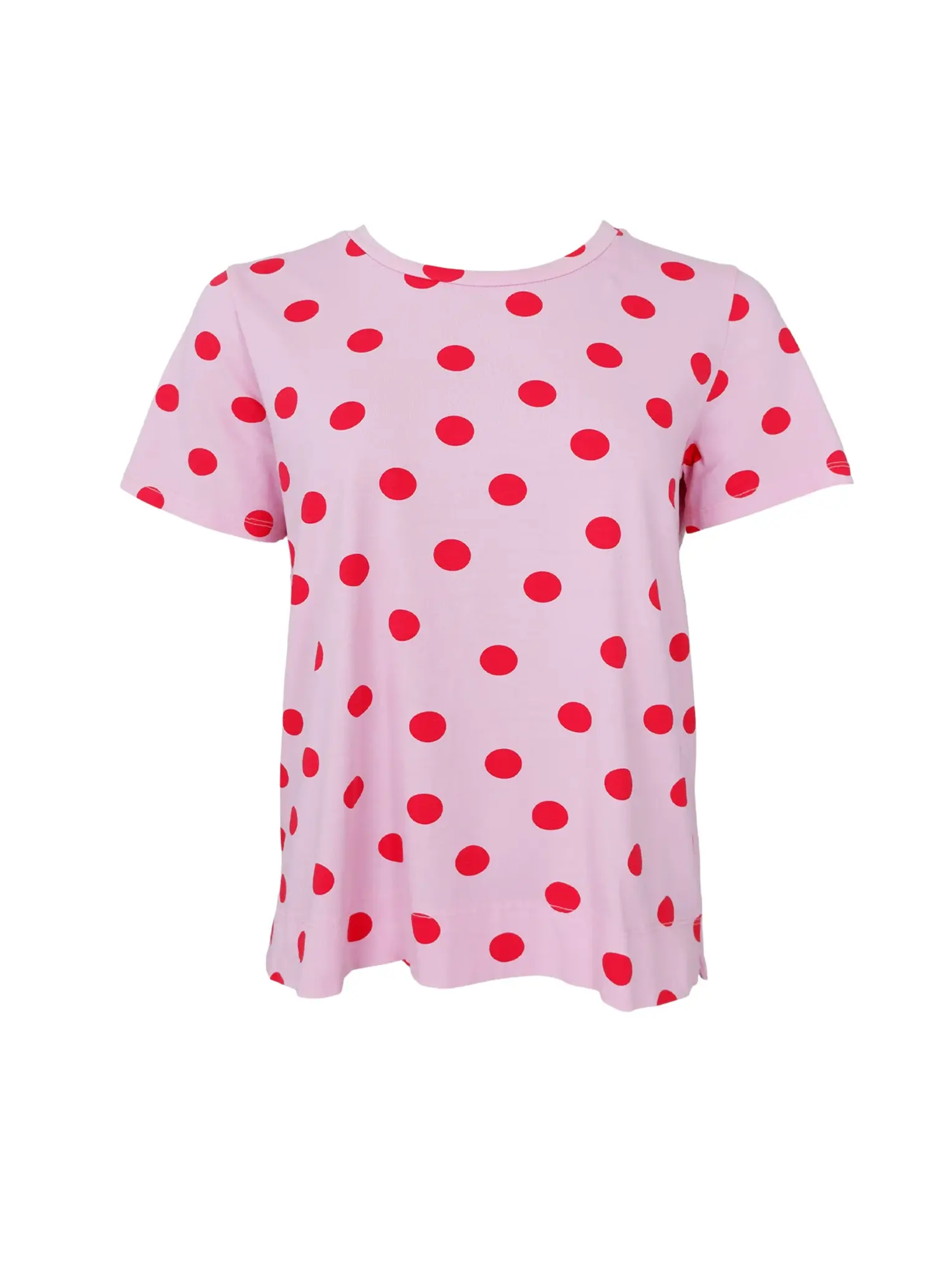 Rosa T-shirt med röda prickar