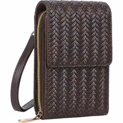 Mörkbrun mobilväska