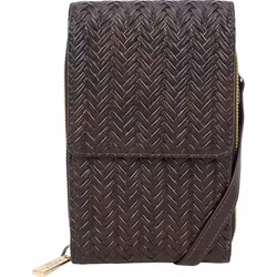 Mörkbrun mobilväska