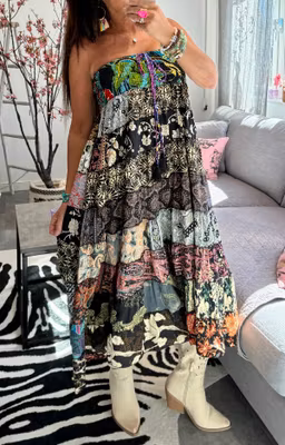 Smock patch kjol svart - ALLA ÄR UNIKA