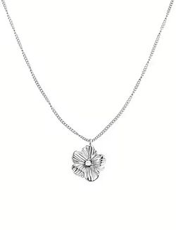 Daisy crystal halsband silver