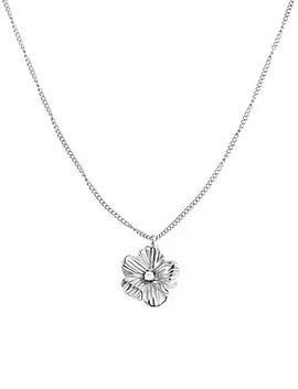 Daisy crystal halsband silver