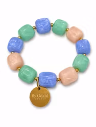 Chunky armband blå och rosa