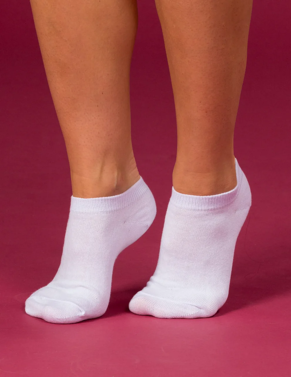 Vit sneakersstrumpa i bomull