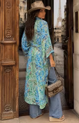 Bree Boho Kimono Grön