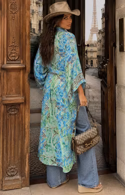 Bree Boho Kimono Grön