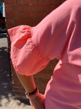 Korall T-shirt med volangärm