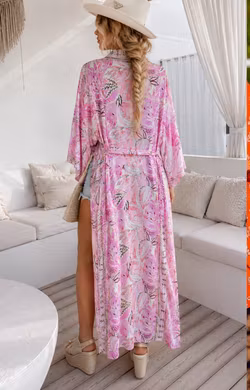 Bree Boho Kimono Rosa