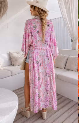 Bree Boho Kimono rosa