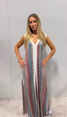 Sundress rosa/blåmönstrad