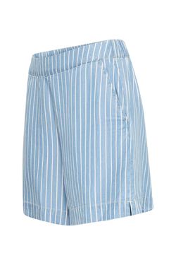 Blå korta shorts med vita ränder