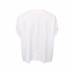Off White satinblus med lös passform