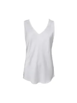 BCMABEL Off White v-ringat satinlinne