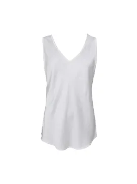 BCMABEL Off White v-ringat satinlinne