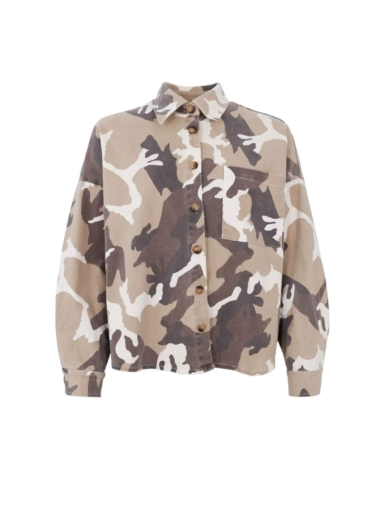 Brun kamouflage jacka