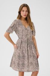 LUCKA - Beige djurmönstrad klänning - ord. pris 999 kr