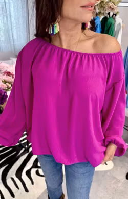 Jennifer lila luftig blus