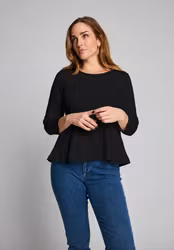 Svart peplum topp