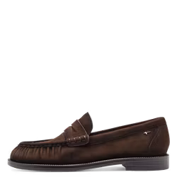 Mörkbruna mocka loafers