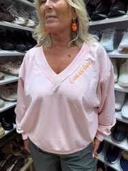 Rosa I Wear Love vändbar sweatshirt