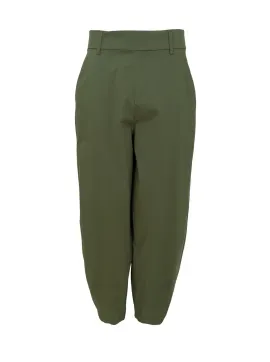 BCBEATE armygröna superstretch barrel byxor